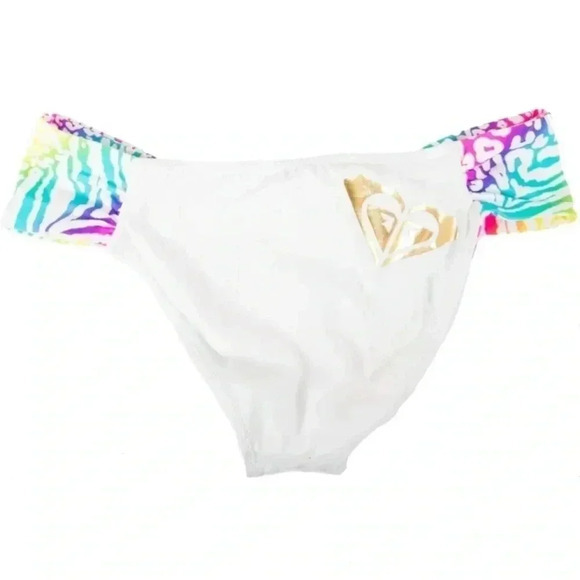 Roxy‎ girl Reversible Sidewinder Printed and Logo Bikini Swim Bottom NEW - Picture 8 of 8